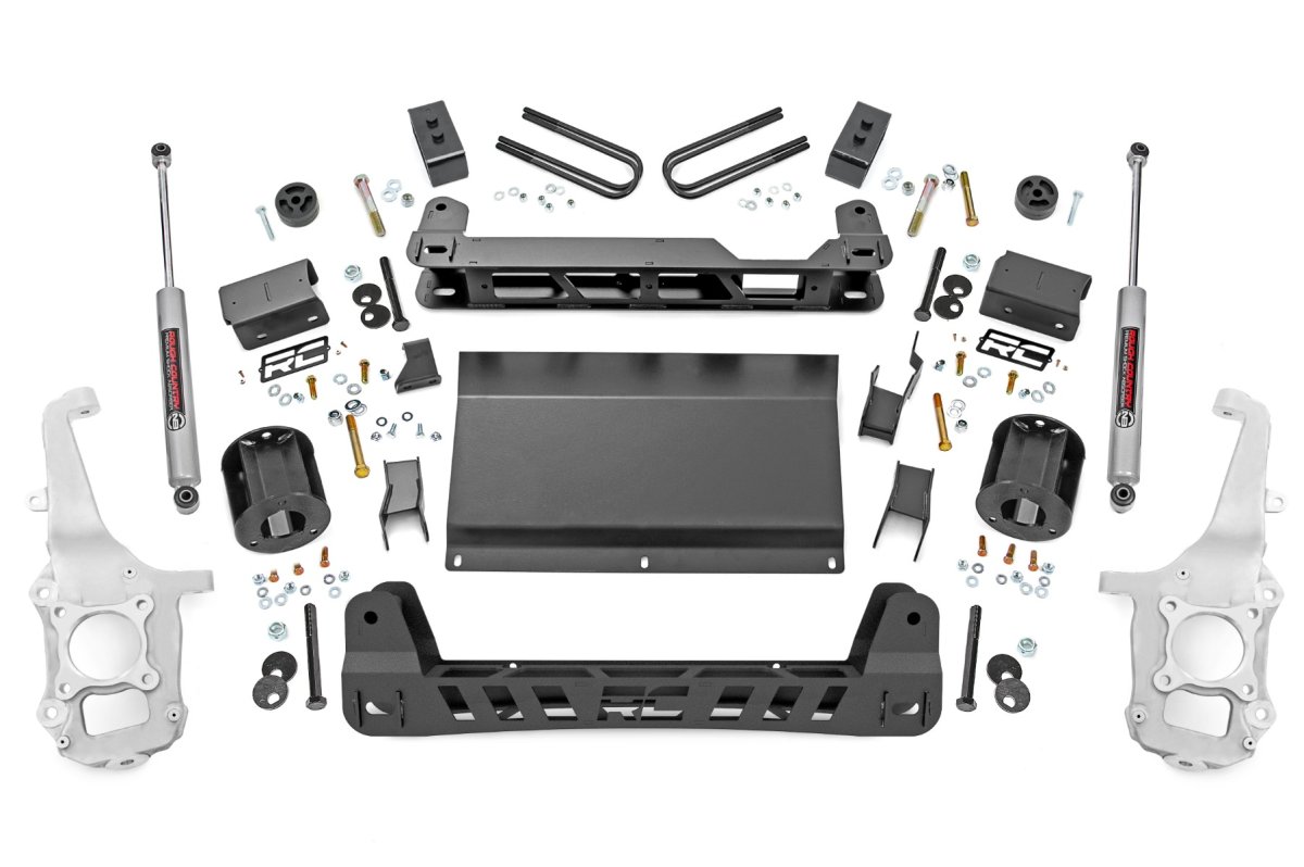 Ford F-150 Suspension Lift Kit - Front + Rear - Rough Country - 4 Inch Lift Kit - '21-'25